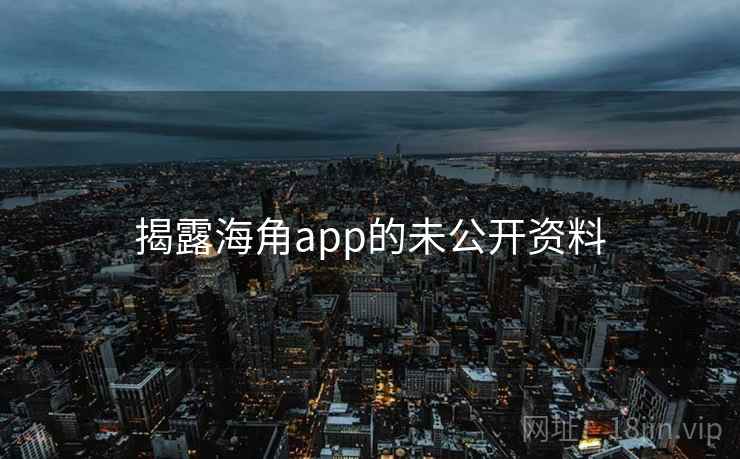 揭露海角app的未公开资料  第1张