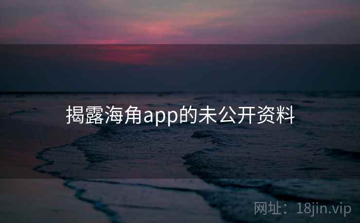 揭露海角app的未公开资料  第2张