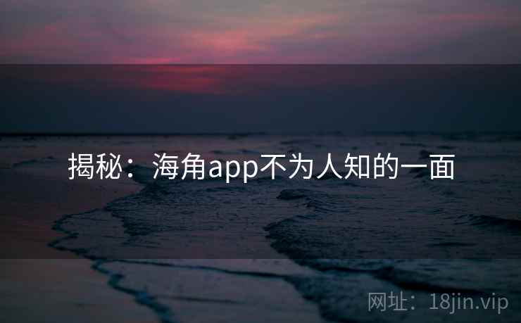 揭秘：海角app不为人知的一面  第2张